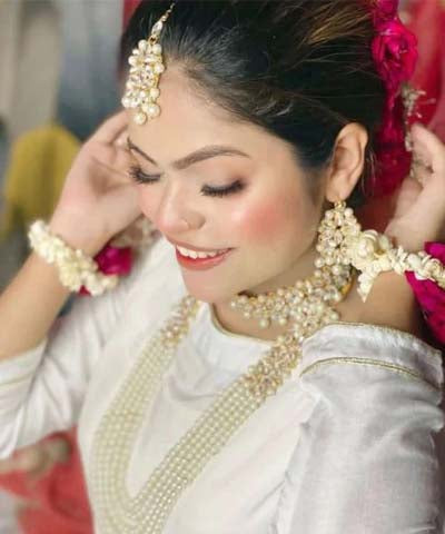 White Pearls and Kundan Long Maala with Choker Set (Wedding/Party wear)