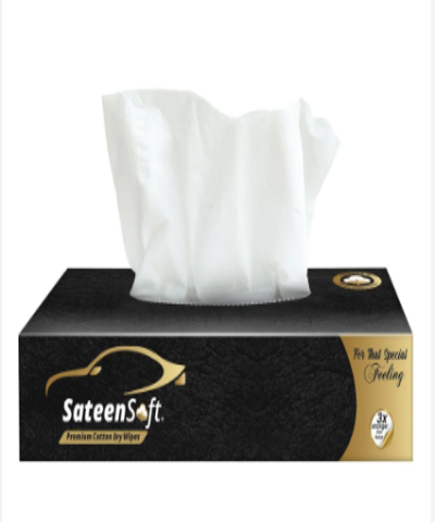 Sateensoft Car Pack Premium Cotton Dry Tissues